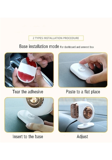 Jialan Oto Kaloriferi Dashboard Kafalık Soğutma İsıtma Hava Fanı