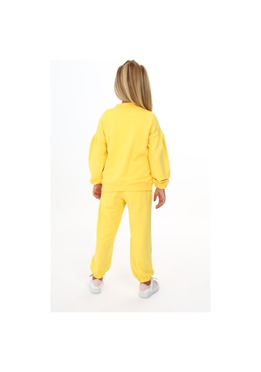Toontoy Kız Çocuk You Are Best Yazılı Baskılı Eşofman Takım Koyu Sarı