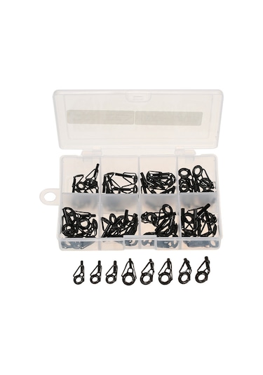 Shineyee 80 Adet Çeşitli Boyutlu Çelik Ve Seramik Olta Kamışı Rehber Seti - Olta Yapımı Aksesuarı