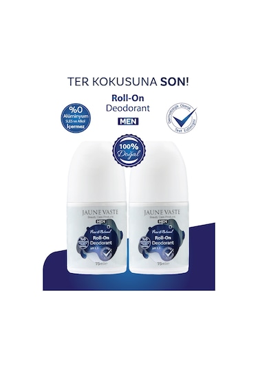 Jaune Vaste Pure & Natural Doğal Erkek Roll-On Deodorant 2 x 75 ML