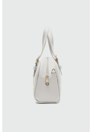 Shule Bags Peggy Oval Çapraz Çanta Krem Krem