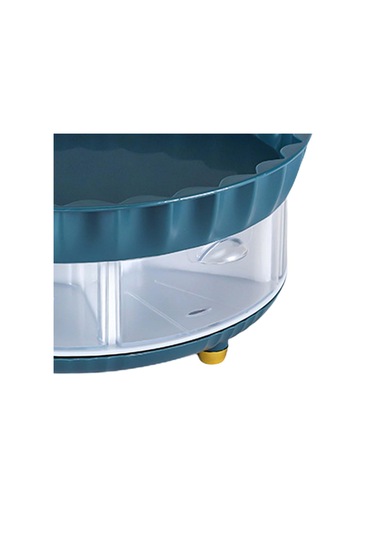 Suntek Lazy Susans 360 Rotasyonlu Şifonyer Kiler Dolabı Mavi Mavi