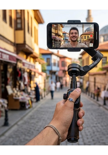 Telefon Gimbal Stabilizer Video Sabitleyici Vlog Çekim Aparatı