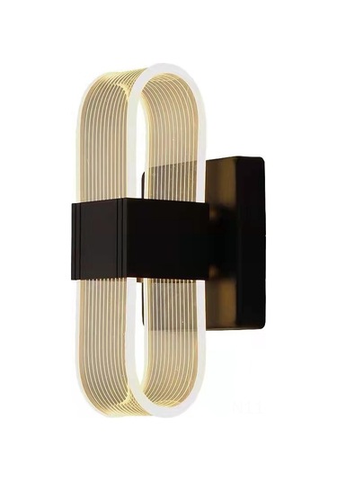 Qingmipy Modern Minimalist Led Akrilik Duvar Lambası: Lüks Yatak Odası, Otel Koridoru İçin 3 Renkli Işık, Şık Tasarım, Dayanıklı Malzeme. Altın