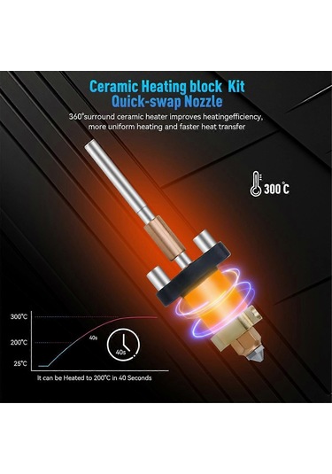 3-v3 Hotend Kiti Yüksek Akışlı Baskı Seramik Isıtma Kitleri Hızlı Değiştirilebilir Nozul Kiti 3d Yazıcı