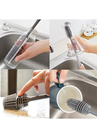 Silikon Uzun Saplı Kavanoz Yıkama Fırçası Diğer