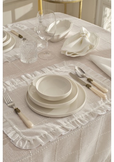 Karaca Home Lalisa 2'li Dertsiz Amerikan Servis 32x45 Cm Beyaz