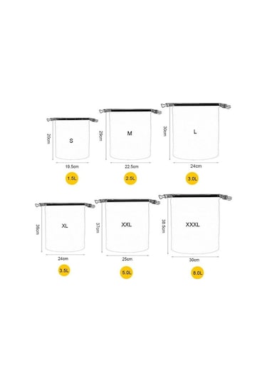 Novahub 6 Adet Açık Hava Su Geçirmez Çanta Kuru Çuval Sürüklenen Tekne Kano Gezisi Yüzen Plaj Çok Renkli Çok Renkli