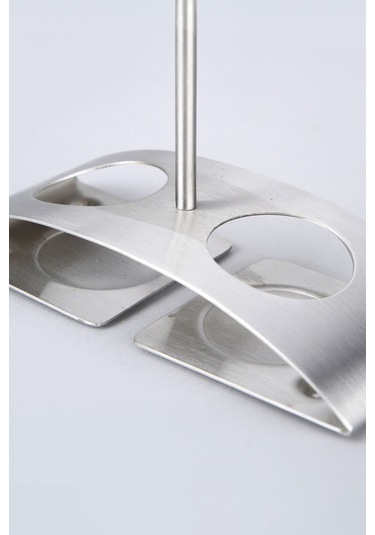 Mat Çelik 3 Parça Tuz Karabiber Standlı Baharatlık Set Cin971 Gri