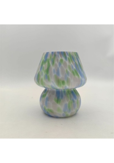 Agoodshop Masa Lambası Küçük Başucu Cam Yarı Saydam Masa Oturma Odası Için Abd Fişi Renkli