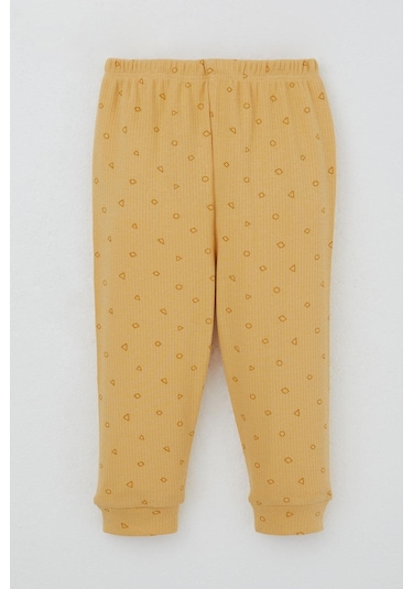 Breeze Erkek Bebek Pijama Takımı Mini Geometrik Şekiller 4 Ay-1 Yaş, Hardal Sarı Hardal Sarı