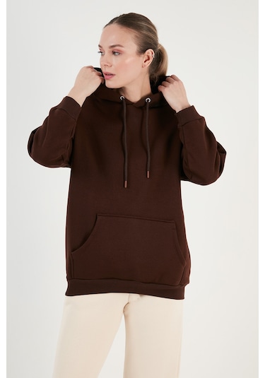 Lela Regular Fit Pamuklu Kapüşonlu Yaka Şardonlu Kışlık 2'Li Paket Bayan Sweat 5863854S2 Bisküvi-Kahve Lela Regular Fit Pamuklu Kapüşonlu Yaka Şardonlu Kışlık 2'Li Paket Bayan Sweat 5863854S2 Bisküvi-Kahve