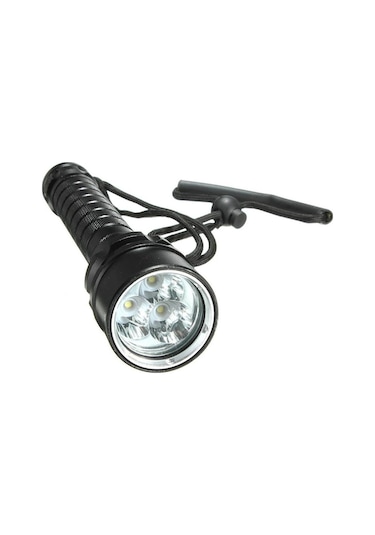 Maoyaya Elfeland 15000lm 3x L2 Led Dalış Sualtı Feneri 100m Korozyon Uygun Siyah Siyah