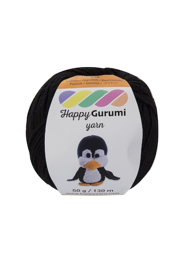 Happy Yarn Happy Gurumi Amigurumi Örgü İpi 50gr 130m Siyah
