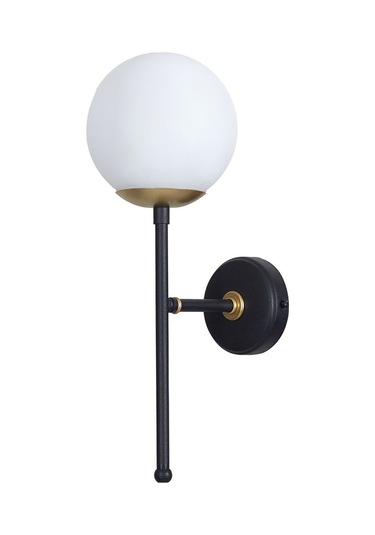 Luzarana Olimpo Sarı-siyah Metal Gövde Beyaz Camlı Tasarım  Aplik