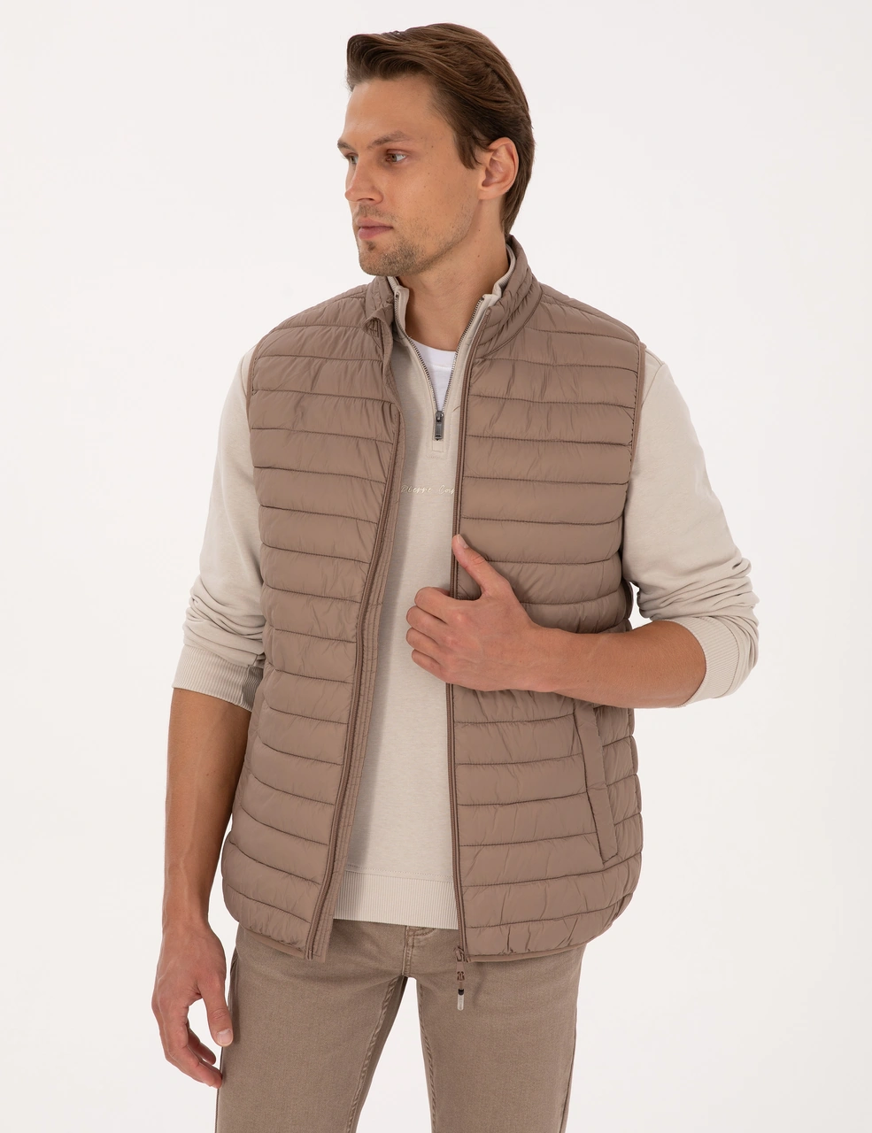 Pierre Cardin Erkek Vizon Mont Yelek 50313897-vr052 Vizon