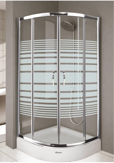 SHOWER YÜKSEK KALİTE LÜX OVAL DUŞAKABİN TEKNESİZ Desaş Shower Krom