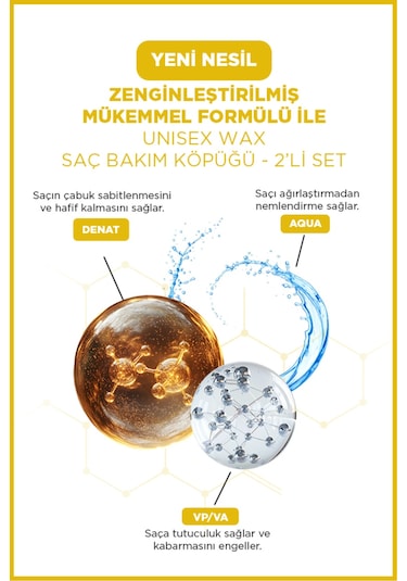 Saç Köpük Şekillendiri Wax 200ml Maximum Hold 2'li Set