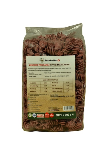 Devrekani Deva Kastamonu Kırmızı Pancarlı Siyez Makarna 300 G