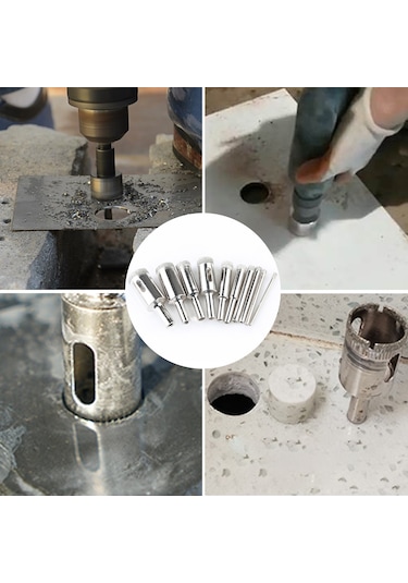 Hallow Delik Testere Elmas Matkap Ucu Seti 10 Adet