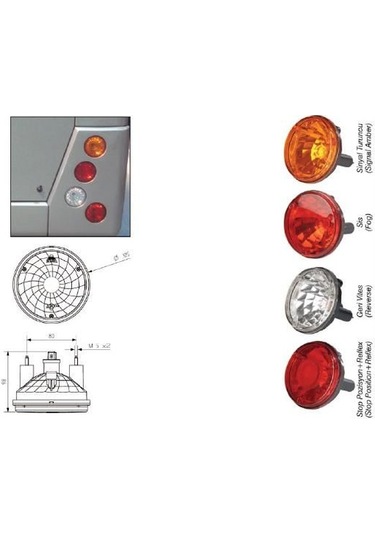 Stop Tekli Ask Daıresel Sis 24v Temsa Prestij Otokar Doruk Güleryüz 50ad