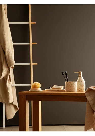 Bergenson Bjorn Bath Mosaic Diş Fırçası Ve Macunu İçin Bardak Standı 444588016 Açık Bej