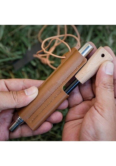 Elmpaly 3 Parça Acil Çakmağı Seti Magnezyum Çubuğu Çakmak Taşı Kesici Kampçılık Doğada Hayatta Kalma Altın