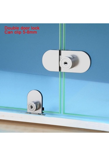 Paslanmaz Çelik Donanım Güvenlik Dolabı Ekran Kilidi Cam Kapı Kilitli Dolap Kapı Kilidi Lockset Style 4