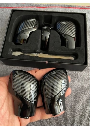 Golf 7 7.5 Leon 2013/2020 Passat B8 B7 2013-2020 Karbon Desenli Dsg Vites Topuzu Yenileme 4 Parça Parlak