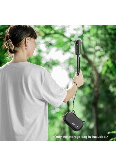 Besthome1 Insta360 X3 Siyah Pu Kamera Çantası, El Kayışı Ve Dağcı Kanca Siyah