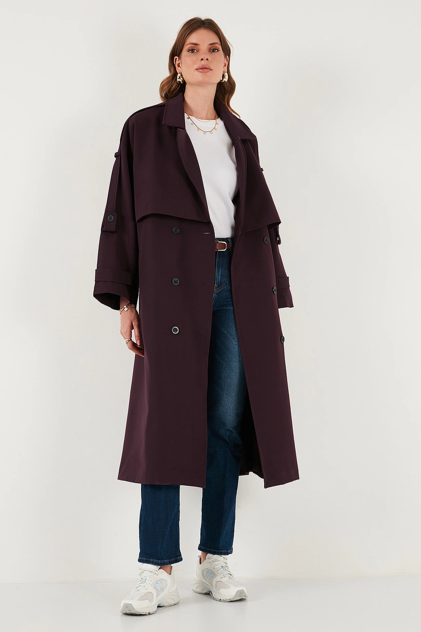 Lela Bayan Trençkot 6839476 Mürdüm Mürdüm