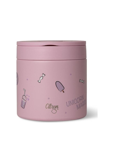 Citron Vakumlu Paslanmaz Çelik Yemek Termosu 350 Ml - Unicorn Pembe