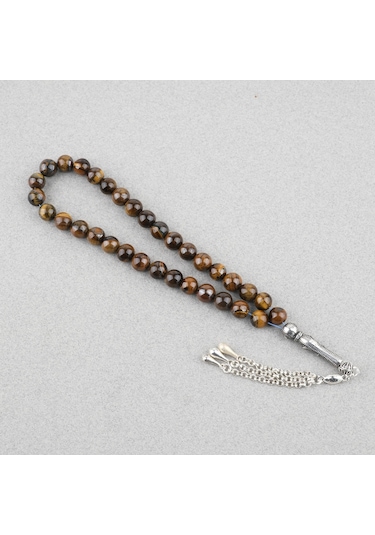 Kaplangözü Bilek Boy Küre Kesim 9mm Tesbih Kahverengi