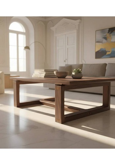 Ginza Orta Sehpa Masif Ağaç 120 X 80 Ceviz