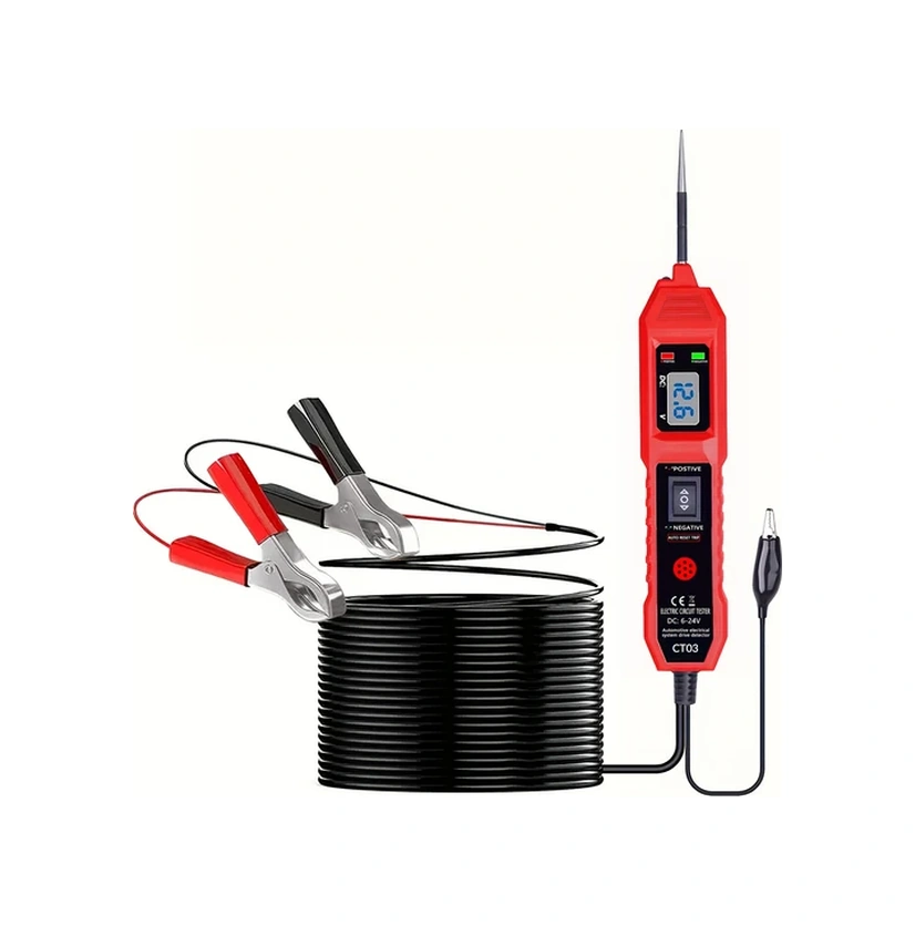 Willowhaven Yeşil 6-24v Araç Elektrik Test Cihazı Led Ekranlı Buzzerlı Oto Motor Tamir