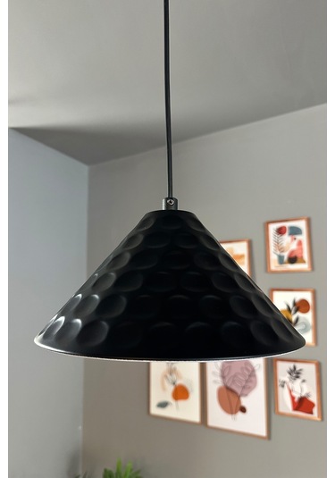 Rumy Siyah Tekli Avize Retro Sarkıt Ofis Showroom Salon Mutfak Avizeleri Siyah