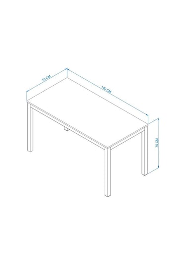 Yemek Masası 140x70x75 Cm Antrasit Gri