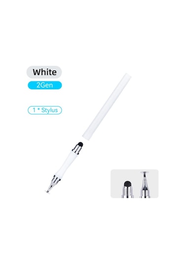 Jms 2 in 1 Android Ios Uyumlu Kalem Stylus Beyaz