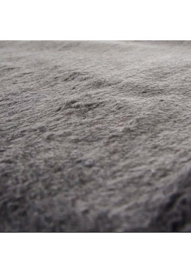 Çift Kişilik Düz Pamuklu Battaniye Çift Taraflı 200 X 220 Gri