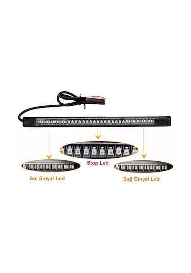 MOTORSİKLET PARK STOP SİNYAL LEDİ 32 LEDLİ FLEXİBLE LED 2 RENK KA