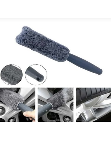 Profesyonel Mikrofiber Jant Temizleme Süngeri Fırçası Bezi Saplı