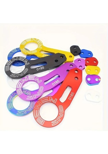 Xuweiwei Jdm Racing Siyah Aluminyum Alaşım Arka Çekme Kancası Modifiye Ben Araç Römork Kancası