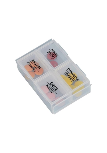 River World Günlük Ilaç Saklama ve 4 Öğün Hatırlatma Kutusu