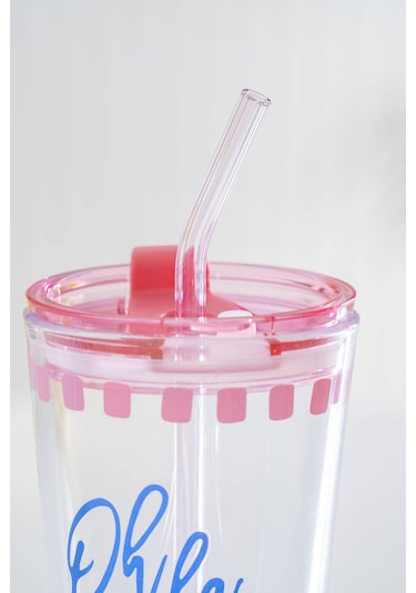 Acar Vicenza Pipetli Cam Bardak Pembe - 400 Ml