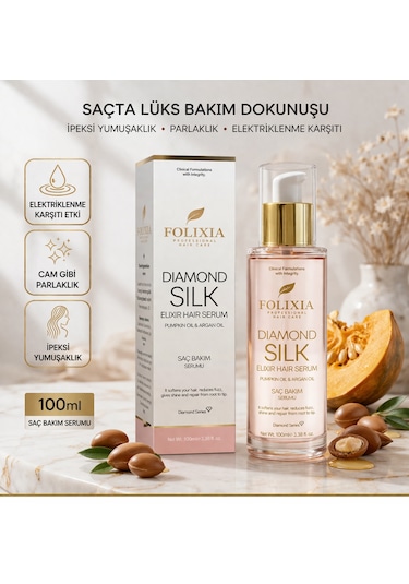 Folixia Argan & Kabak Çekirdeği Yağı Saç Bakım Serumu 100 ML