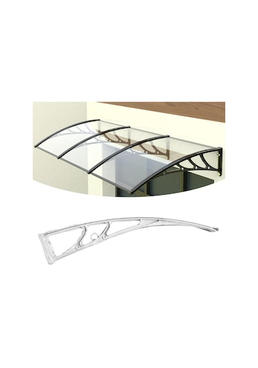 Suntek Vidalı Tente Braketi Güneş Yağmur Kapağı Destek Beyaz