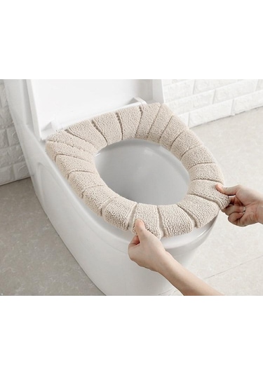 Bej Akrilik Yıkanabilir Mat Ev Dekor Closestool Mat Koltuk Kılıfı Tuvalet Çıtası Aksesuarları Banyo Ev Klozet Kapağı Sıcak Yumuşak