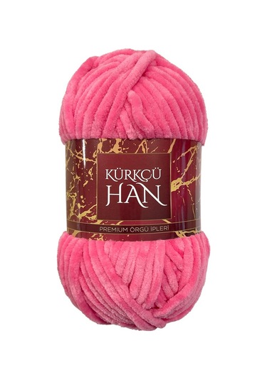 Kürkçü Han Kadife 100gr 95mt Örgü İpi Gül Pembe