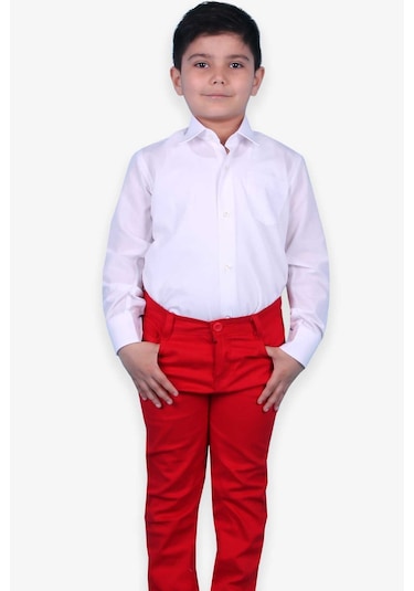 Breeze Erkek Çocuk Gömlek Basic 3-14 Yaş, Beyaz
