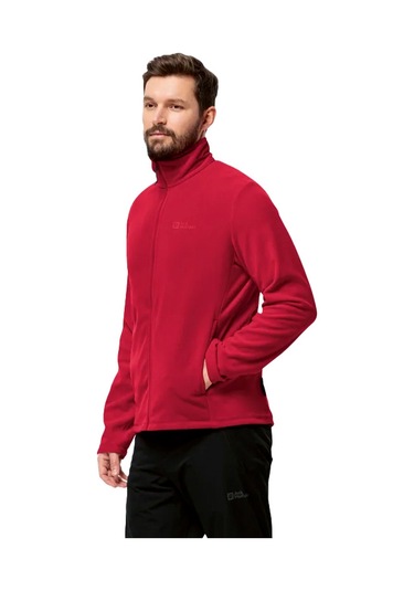 Jack Wolfskin Erkek Polar Ceket Taunus Fz Bordo Tam Fermuar Bordo Bordo